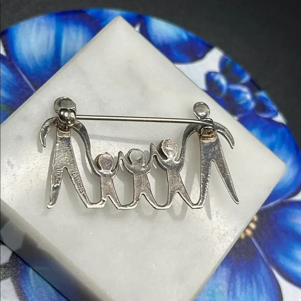 925 Sterling Silver Brooch Pin by Great Falls Metal Works GFMW #385 Family